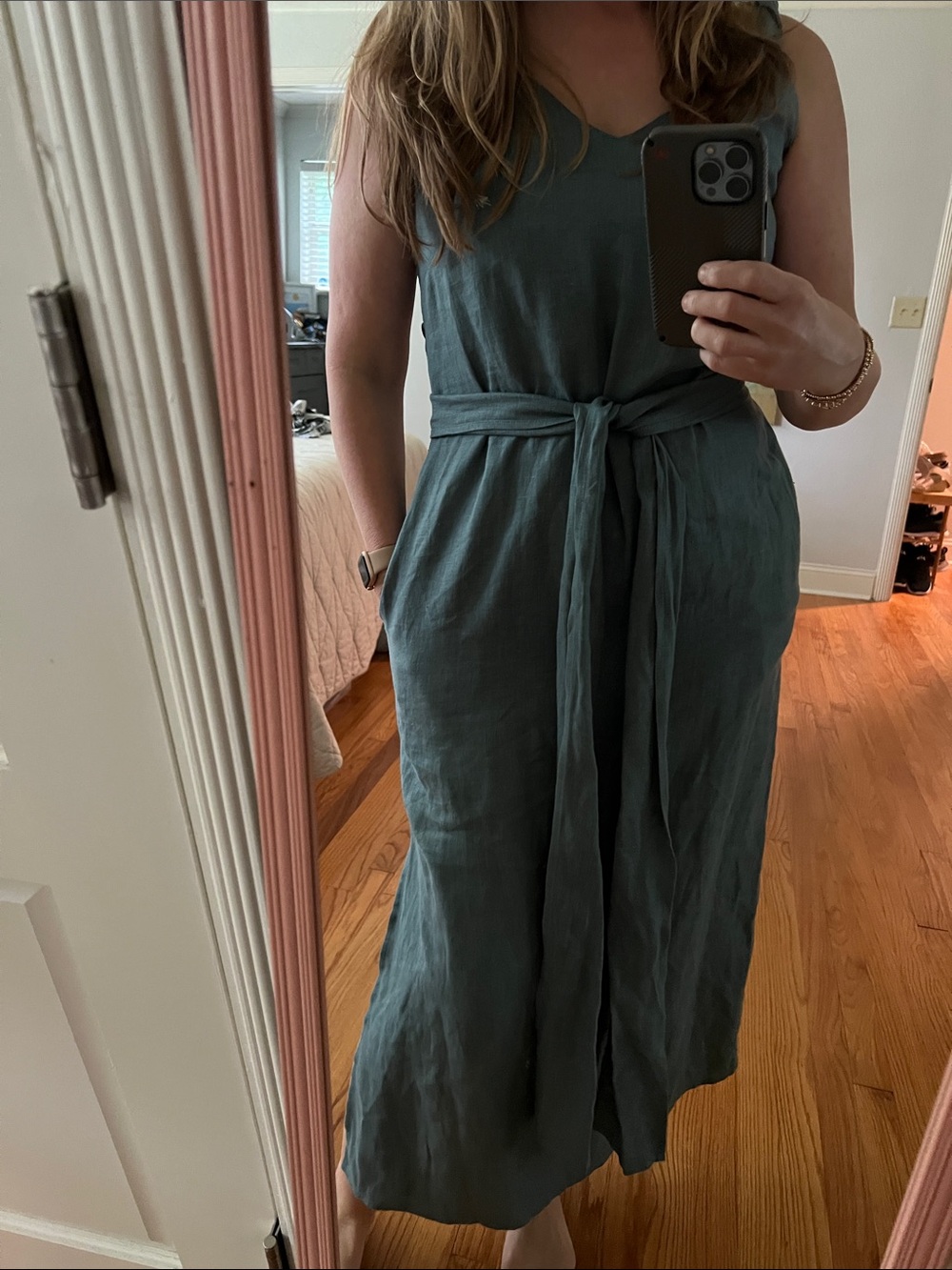 Pavietra Sleeveless Linen Sundress small